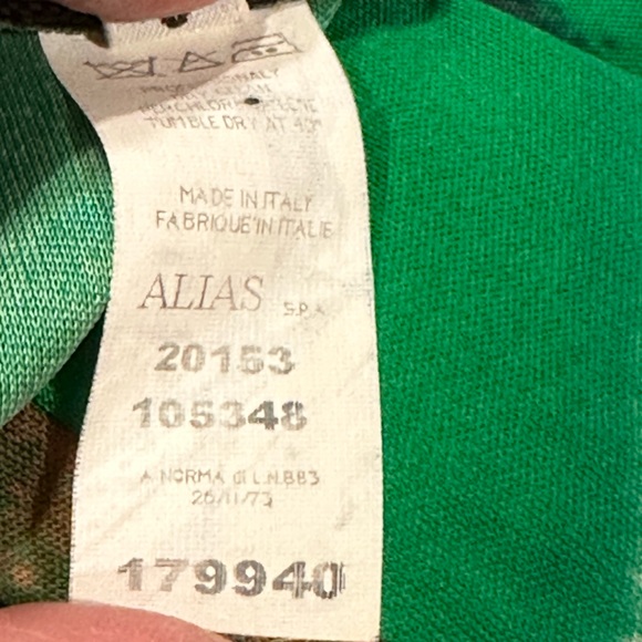 Versace dress gorgeous, print with leather shoulders sz 40 - Picture 5 of 5